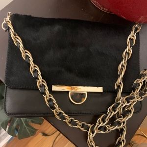 Limited Edition DKNY leather calf hair bag